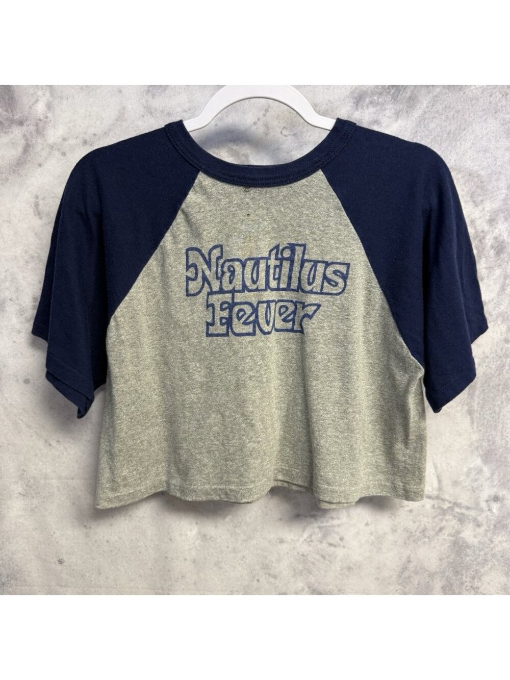 Vintage 80s Crop Top T Shirt Adult XL Nautilus Fever USA
